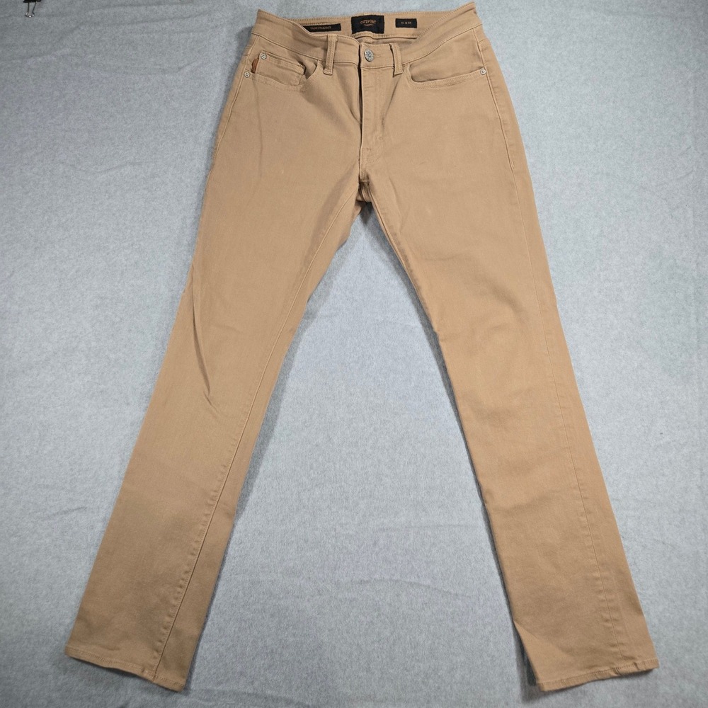 Outpost Makers Mens Tan Khaki Slim Straight Stretch Pants 31x32